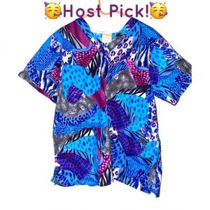 Animal print Women’s scrub top.